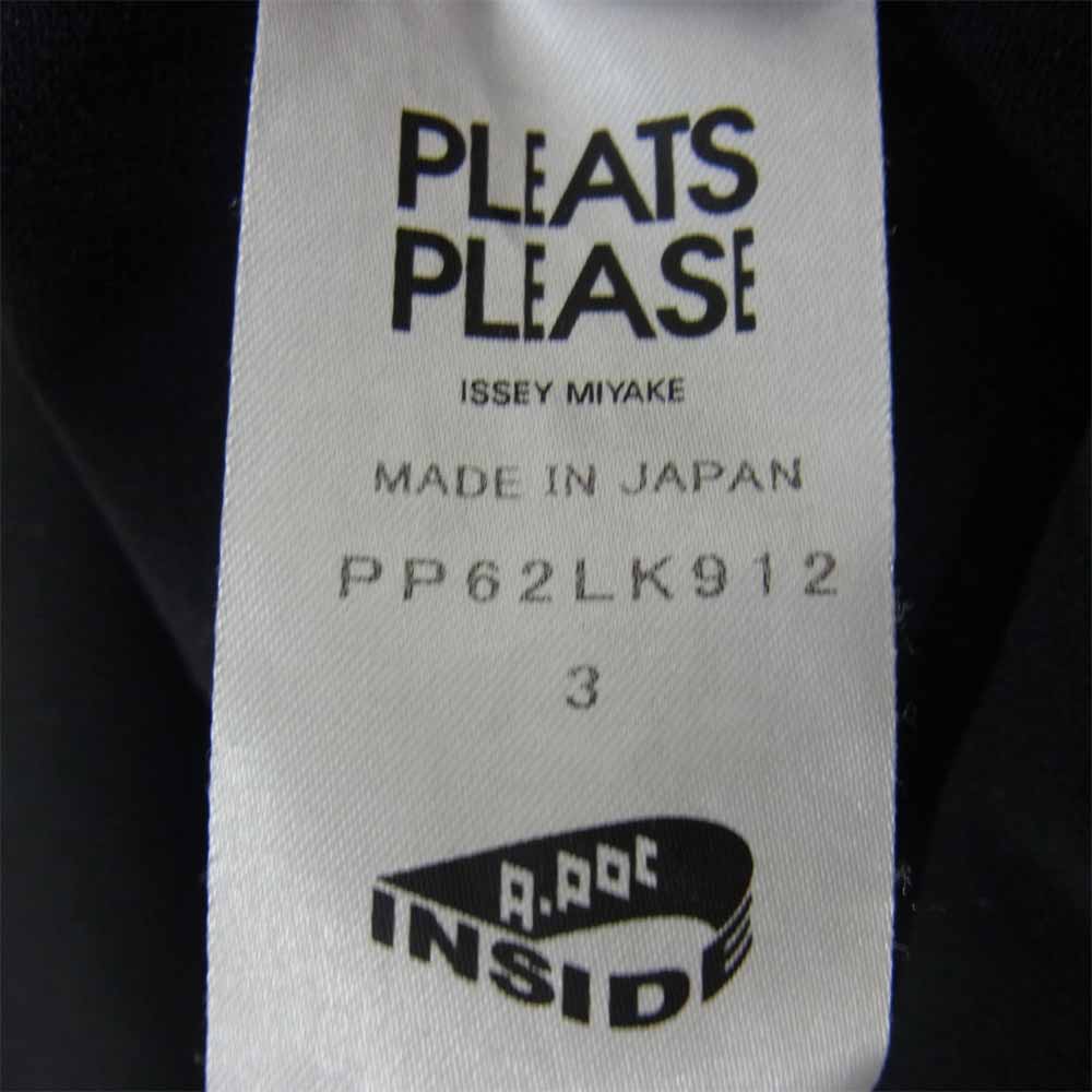 プリーツプリーズ ISSEY MIYAKE イッセイミヤケ PP62-LK912 A-POC INSIDE フレンチスリーブ カットソー ブラック系 3【中古】