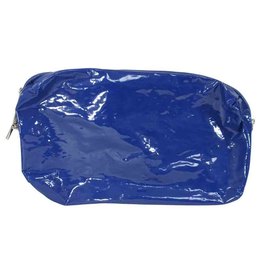 プリーツプリーズ ISSEY MIYAKE イッセイミヤケ PP42-AG403 PVC × レザー ショルダー バッグ ブルー系【中古】