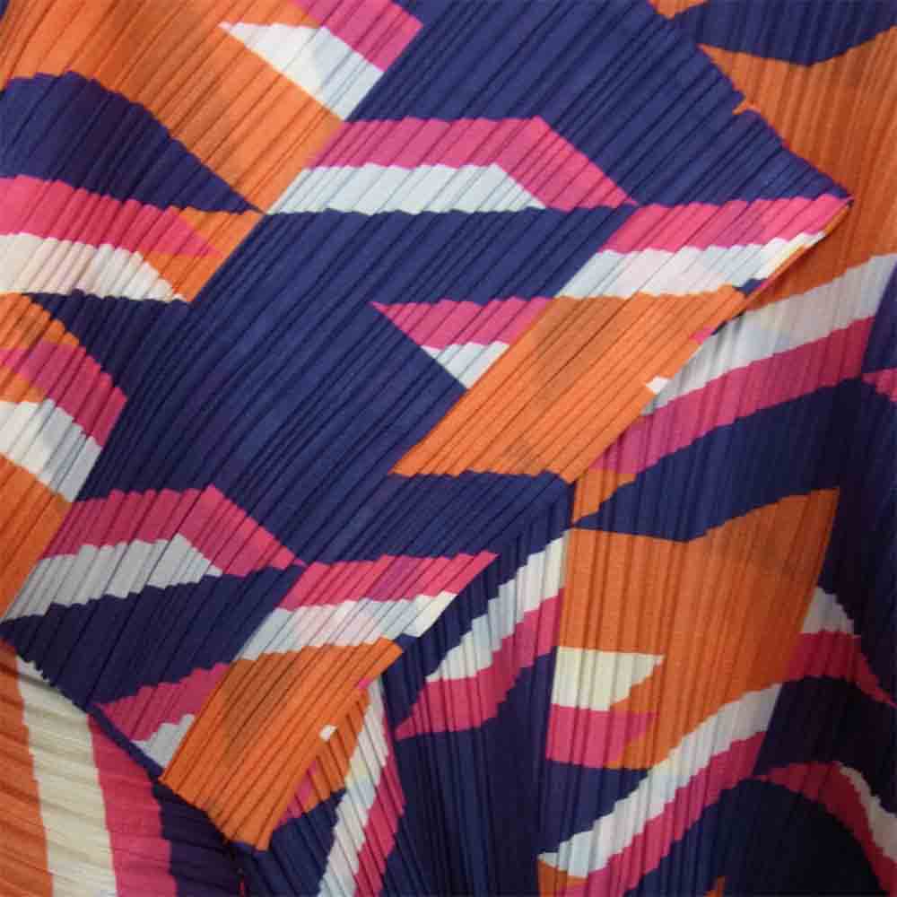 プリーツプリーズ ISSEY MIYAKE イッセイミヤケ PP11-JT712 総柄 変形 ワンピース マルチカラー系 4【美品】【中古】