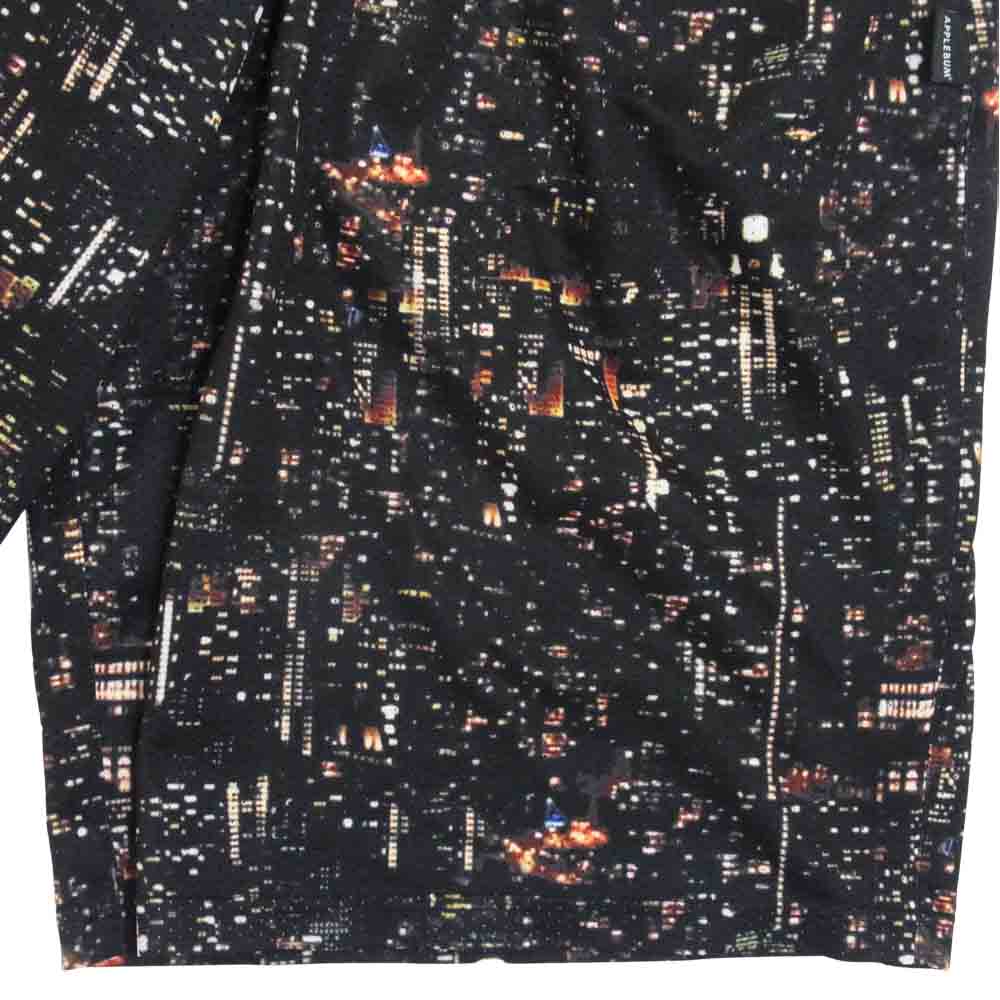 アップルバム 総柄 プリント ショーツ ポリエステル ショートパンツ ブラック系 M【中古】