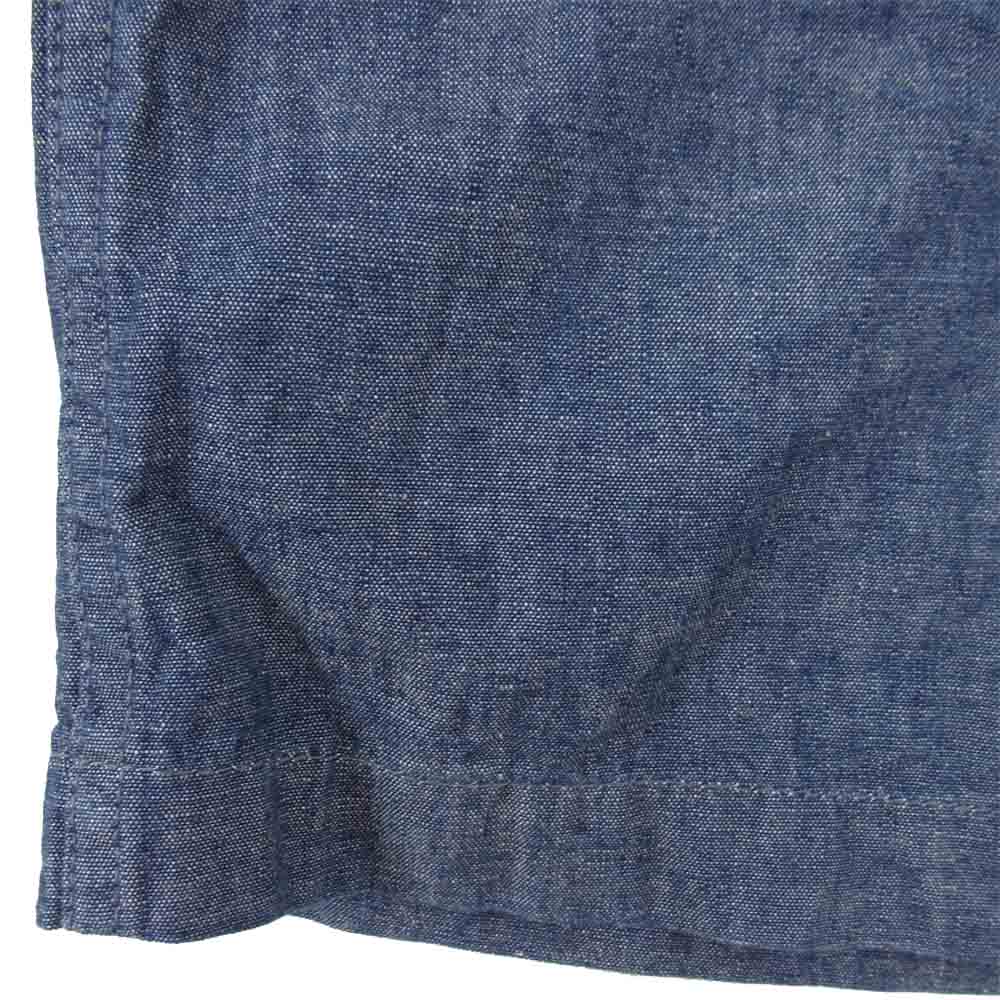 SASAFRAS ササフラス Botanical Scout Pants 1/2 ボタニカル ?スカウト パンツ 1/2 ショーツ シャンブレー インディゴブルー系 S【美品】【中古】