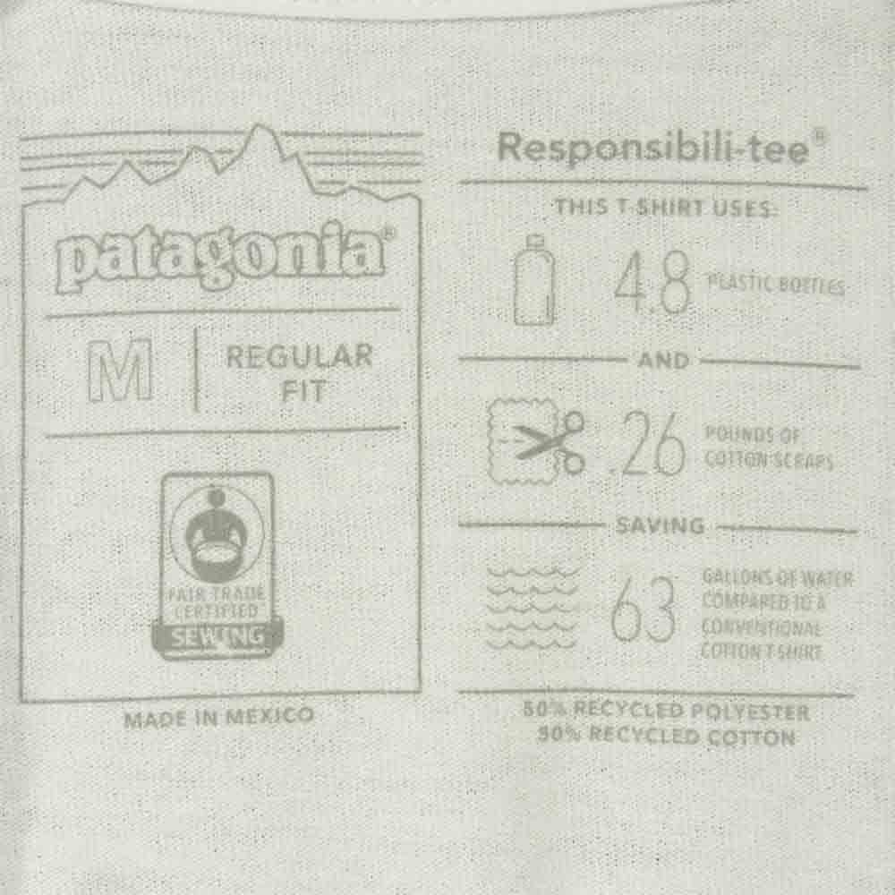 patagonia パタゴニア 19AW 39178SP19 P-?6 Logo Pocket Responsibili-Tee バックロゴ 半袖 Tシャツ ホワイト系 M【中古】
