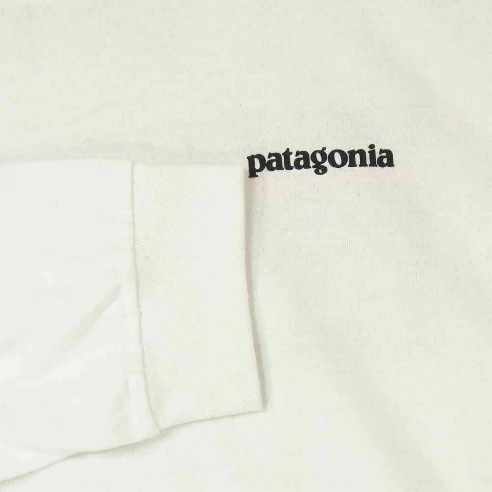 patagonia パタゴニア 19AW 39161FA19 Long Sleeved P-6 Logo Responsibili Tee バックロゴ 長袖 Tシャツ ホワイト系 L【中古】