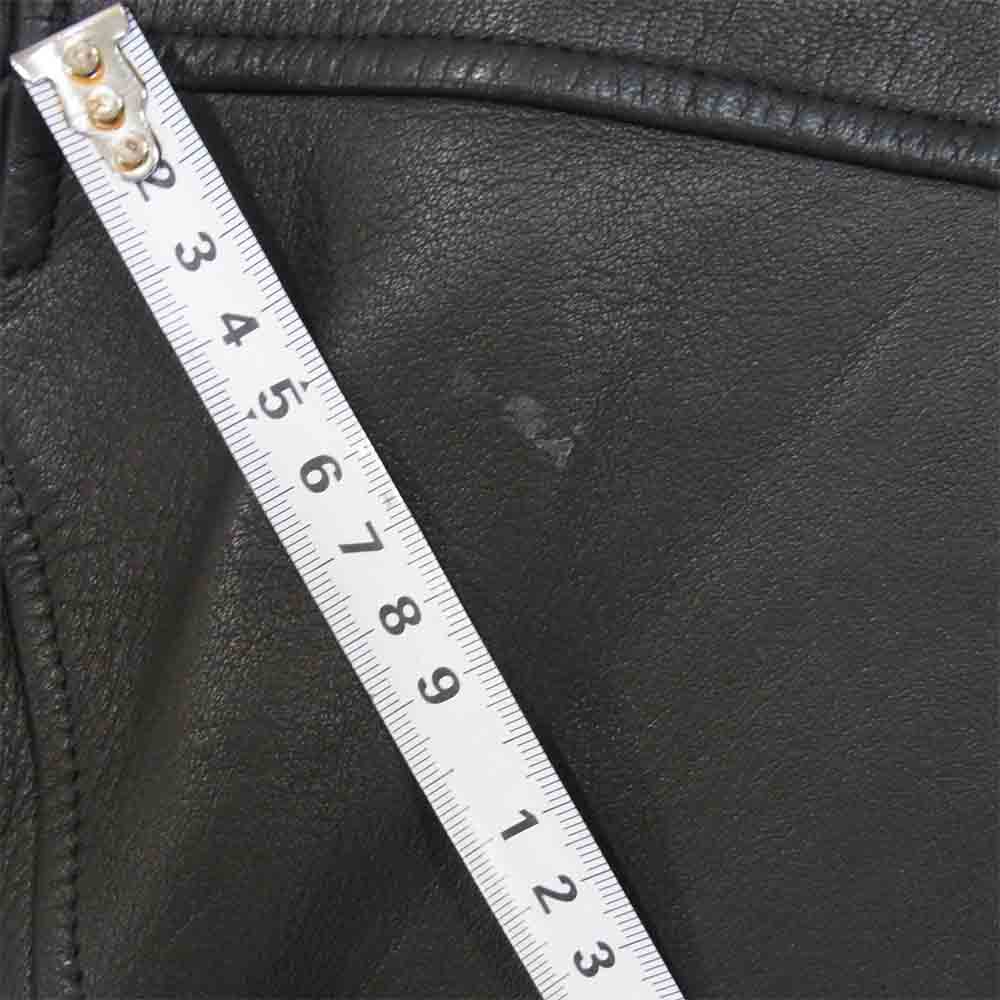 ISAMUKATAYAMA BACKLASH イサムカタヤマバックラッシュ B-1572-02 スペインシープ ダブル ライダース レザー ジャケット ブラック系 XL【中古】