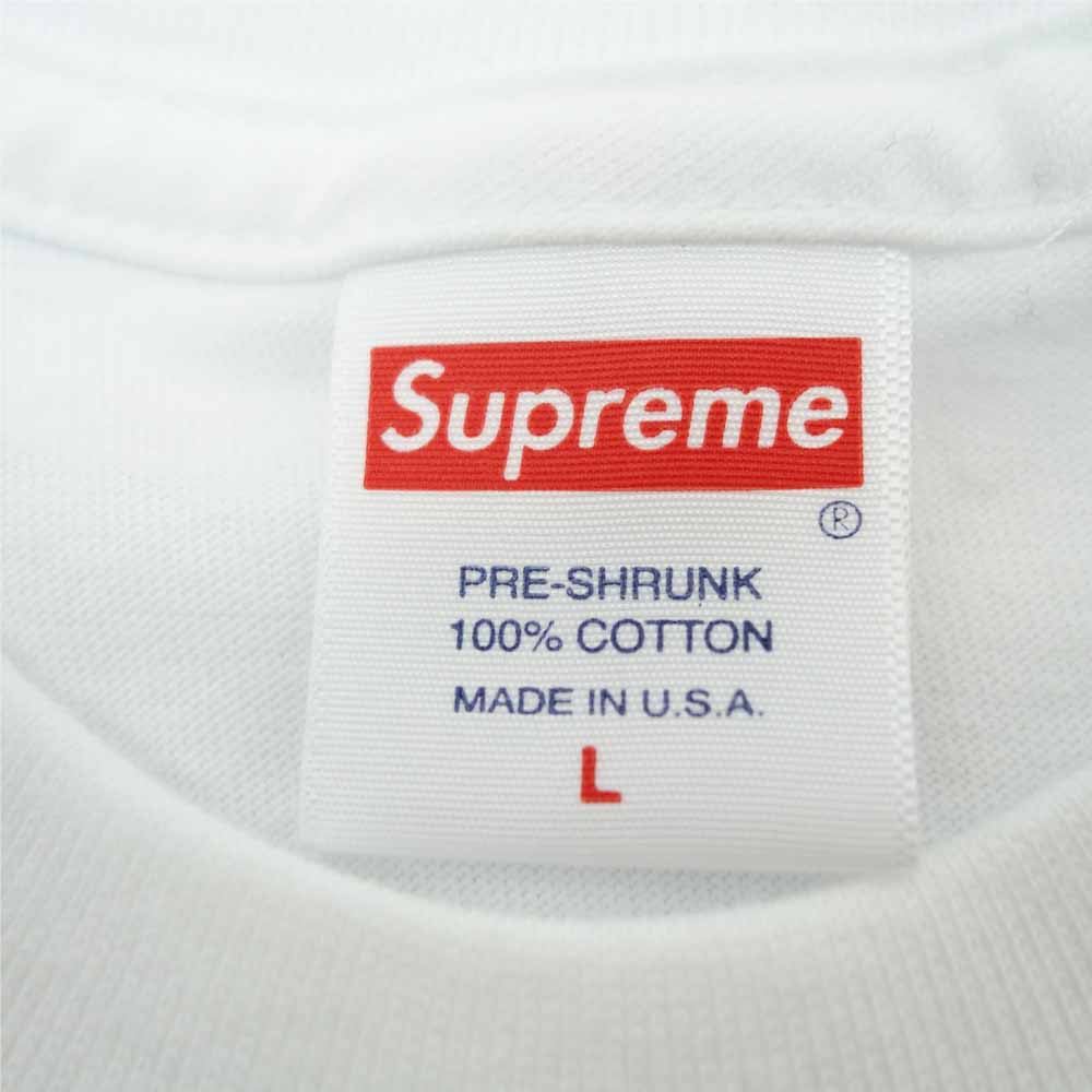 Supreme シュプリーム 20SS Shop Tee ロゴ ショップ Tシャツ ホワイト系 L【極上美品】【中古】