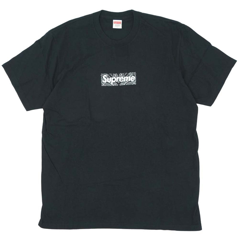 Supreme シュプリーム 19AW Bandana Box Logo Tee バンダナ ボックス ロゴ Tシャツ ブラック系 L【美品】【中古】