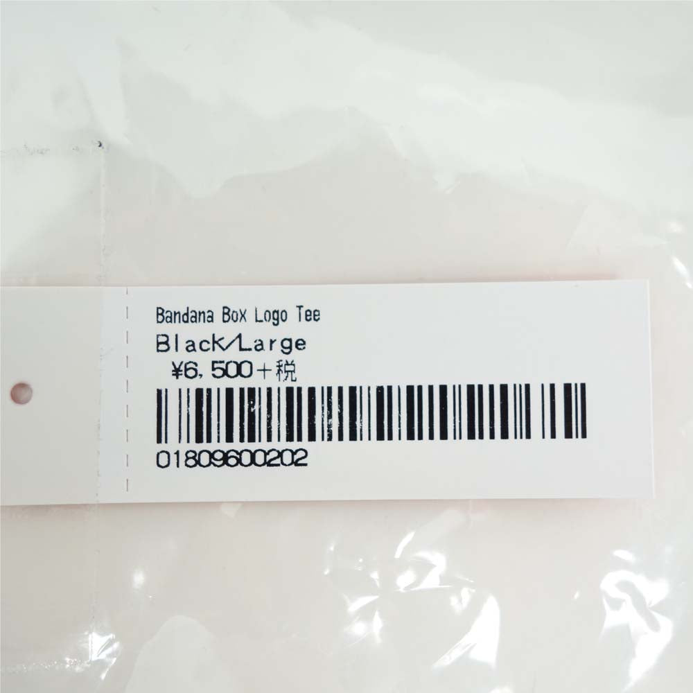 Supreme シュプリーム 19AW Bandana Box Logo Tee バンダナ ボックス ロゴ Tシャツ ブラック系 L【美品】【中古】