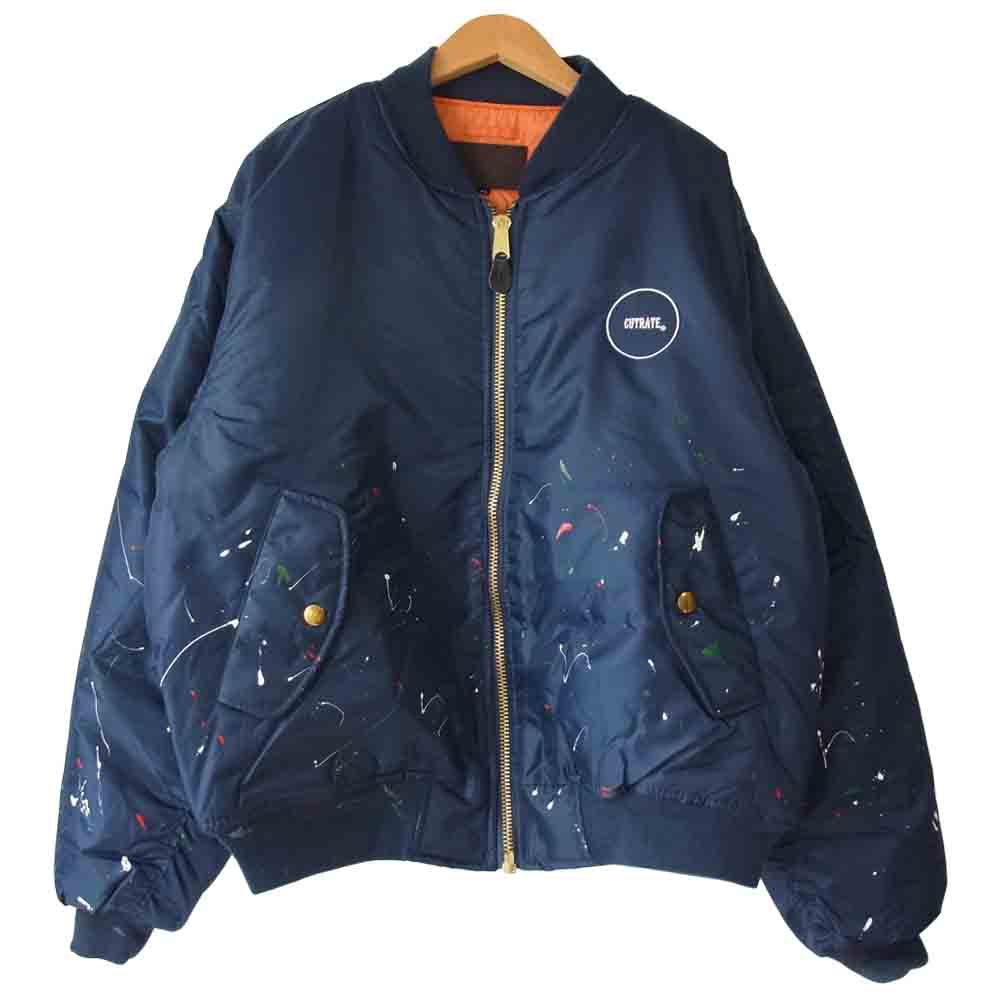 CUT RATE カットレイト 20AW CR-20AW078 LOGO WAPPEN MA-1 NAVY 