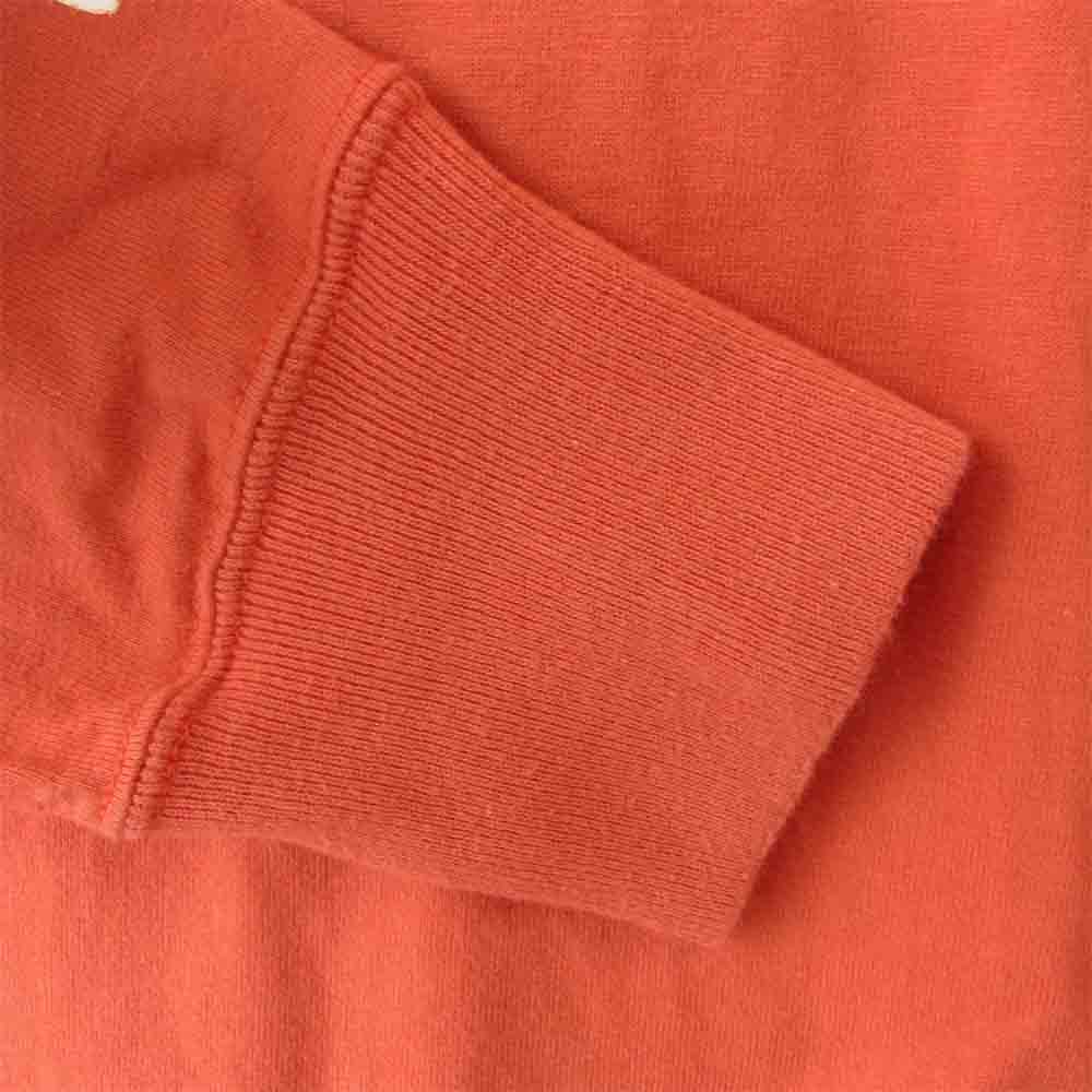 THE FLAT HEAD ザフラットヘッド プリント ロングスリーブ Tシャツ ロンT 朱色系 38【中古】