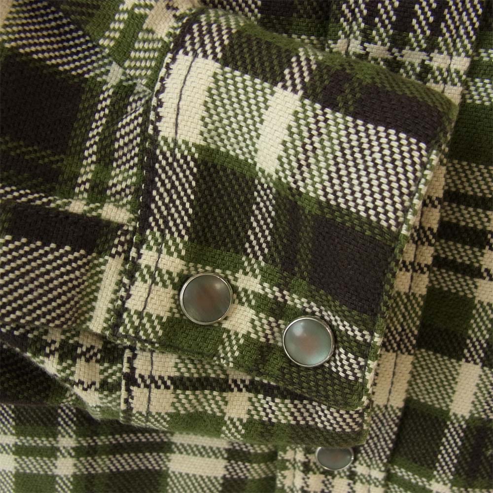 THE FLAT HEAD ザフラットヘッド ヘビーネル ウエスタン グリーン系 38【中古】