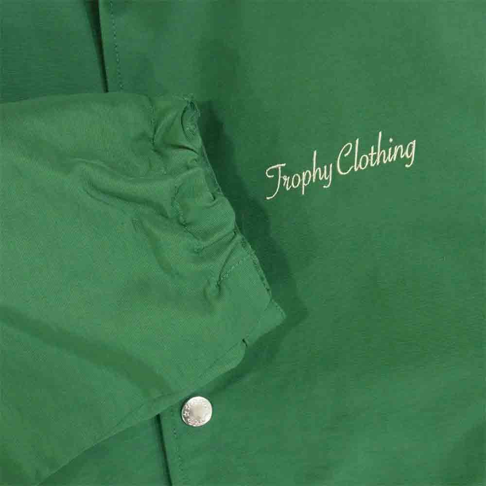 トロフィークロージング 20SS TR20SP-503 Authentic Logo Warm Up Jacket ナイロン コーチ ジャケット グリーン系 S【美品】【中古】