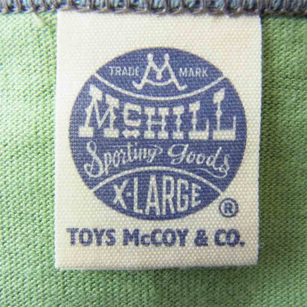 TOY'S McCOY トイズマッコイ 前Vガゼット U.S.AIR FORCE ミニタリー Tシャツ グリーン系 XL【美品】【中古】