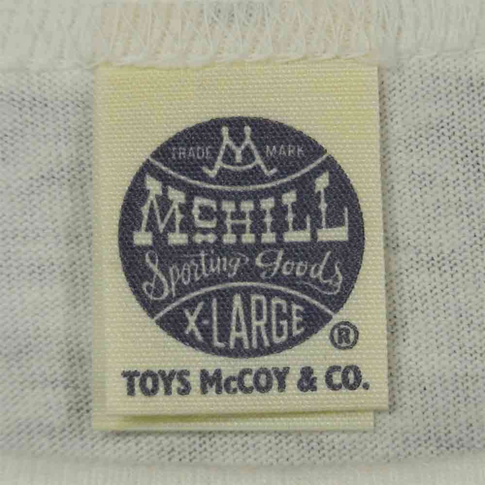 TOY'S McCOY トイズマッコイ TMC1433 FELIX FLOUR THE WORLD'S BEST 前Vガゼット FELIX THE CAT フィリックス プリント ミリタリー 半袖 Tシャツ ホワイト系 XL【美品】【中古】