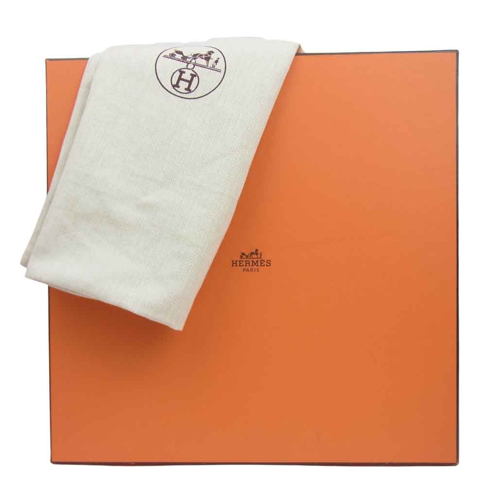 HERMES エルメス □K刻印 ガーデンパーティー PM キャンバス レザー ブラック系【中古】
