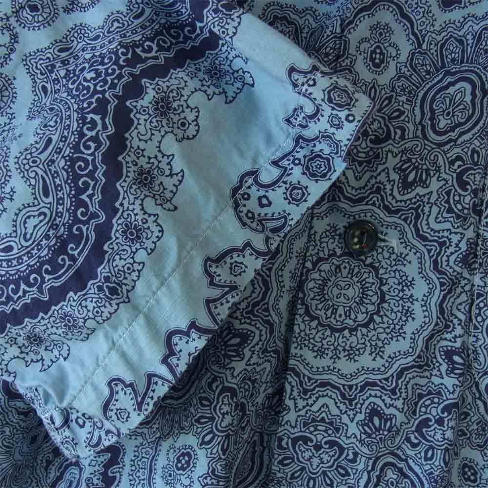 TENDERLOIN テンダーロイン 14SS T-PAISLEY SHT ペイズリー 半袖 シャツ ブルー系 M【中古】