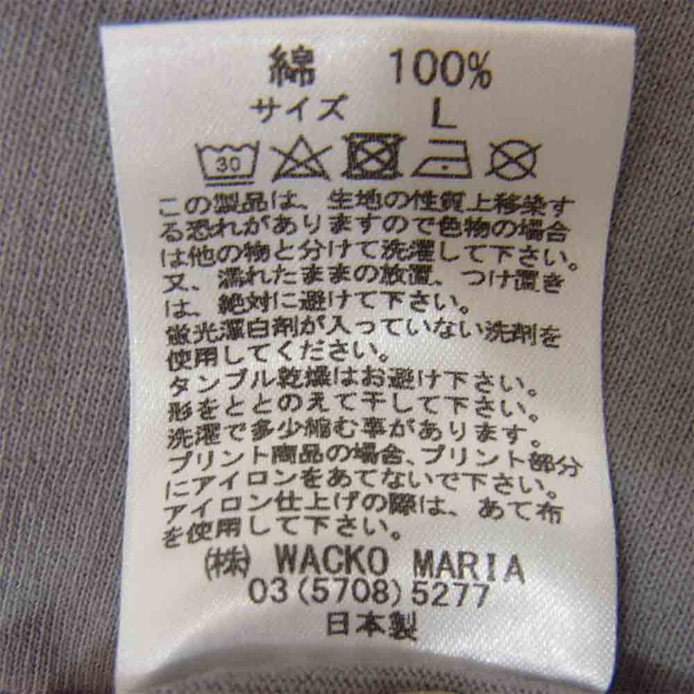WACKO MARIA ワコマリア GUILTY PARTIES 半袖 Vネック Tシャツ グレー系 L【中古】