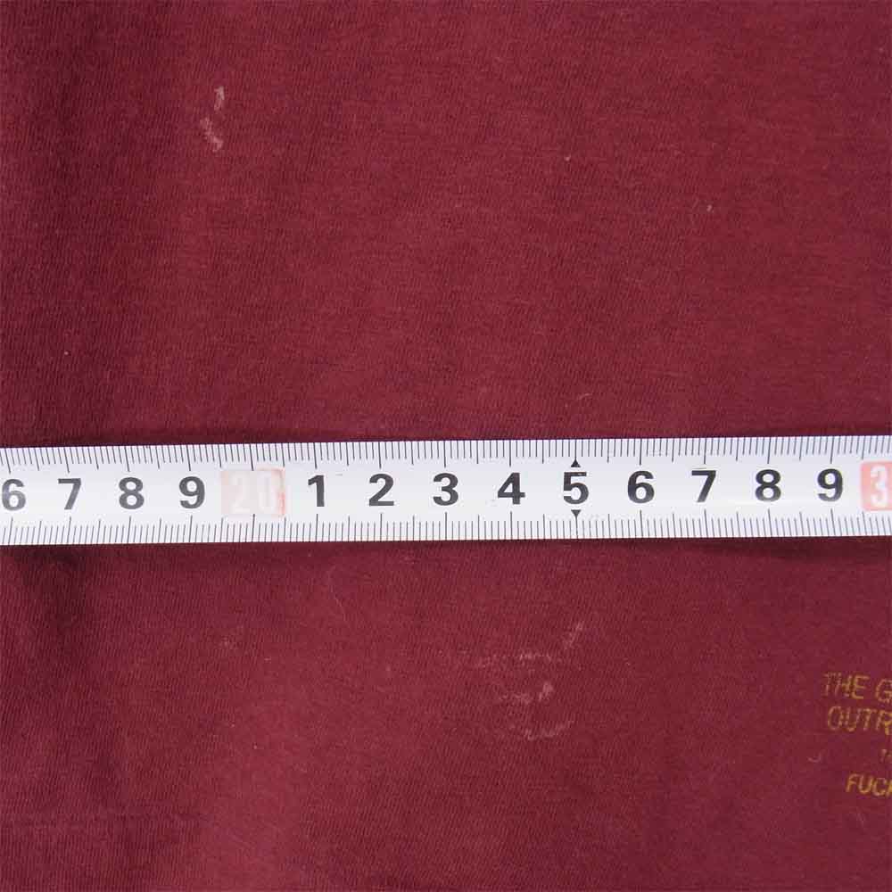 WACKO MARIA ワコマリア GUILTY PARTIES 半袖 Vネック Tシャツ エンジ系 L【中古】