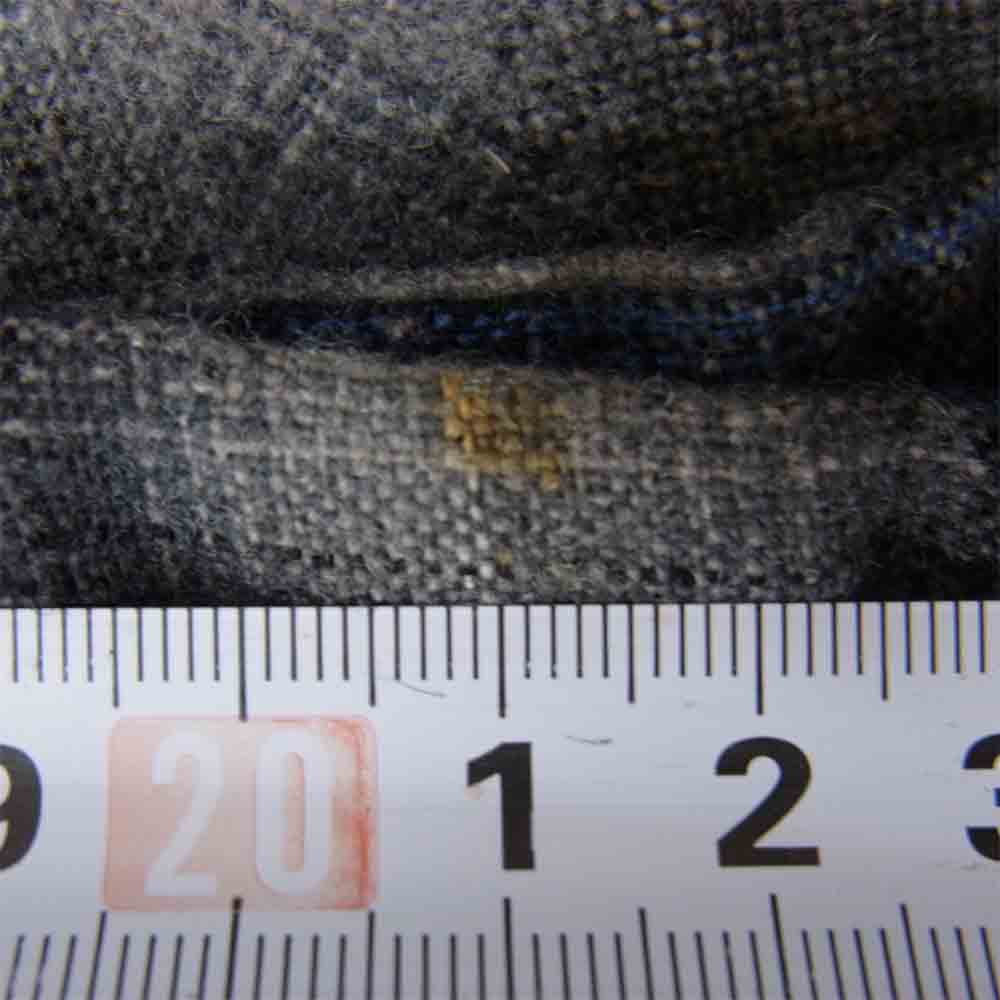 TENDERLOIN テンダーロイン 07AW T-WOOL SHT ロゴ 刺繍 オンブレ チェック ウール シャツ ブルー系 S【中古】