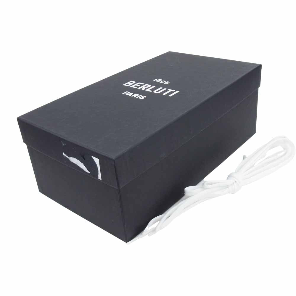 Berluti ベルルッティ S5035-001 PLAYGROUND プレイグラウンド スクリットキャンバス ローカット スニーカー ネイビー系 8【新古品】【未使用】【中古】