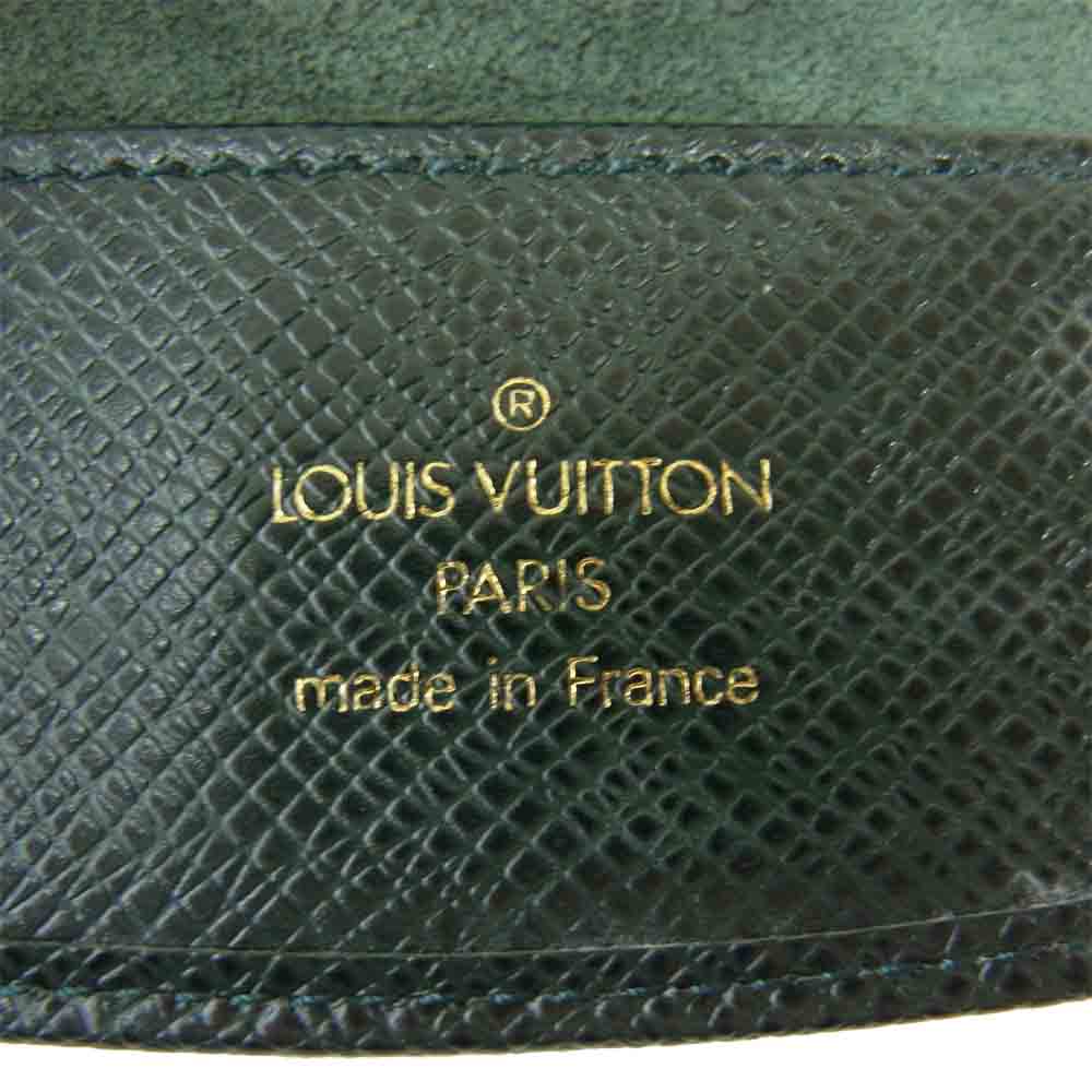 LOUIS VUITTON ルイ・ヴィトン M30974 タイガ カフス ケース グリーン系【中古】