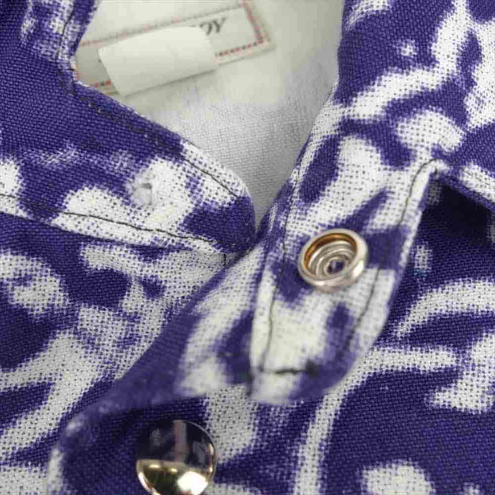 The REAL McCOY'S ザリアルマッコイズ JOE McCOY ジョーマッコイ WOODSTOCK PRINT SHIRT ウッドストック 総柄 シャツ パープル系 L【中古】