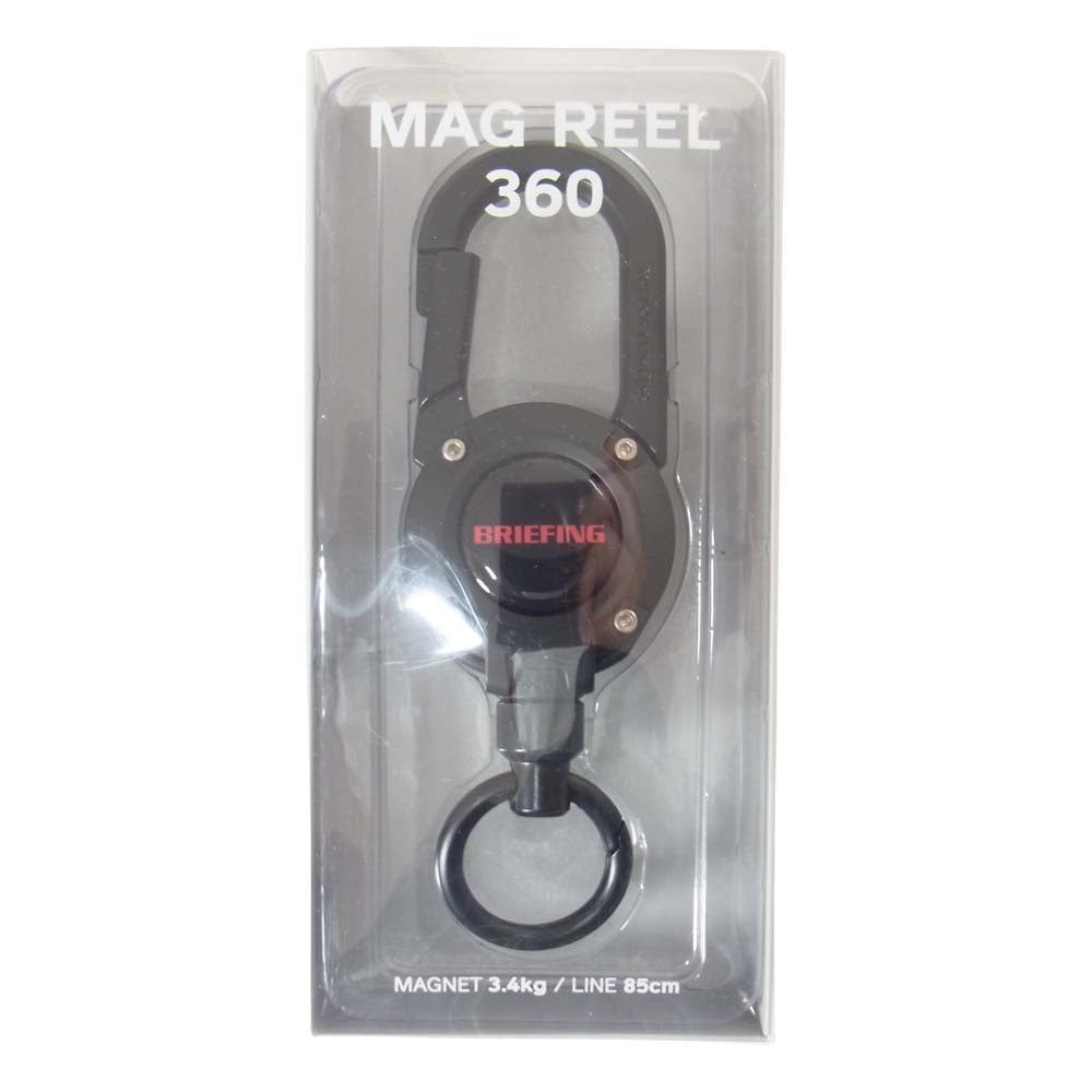 BRIEFING ブリーフィング × ROOT CO. ルートコー BRW211G18 MAG REEL 360 マグネット キーホルダー カラビナ ブラック系【新古品】【未使用】【中古】