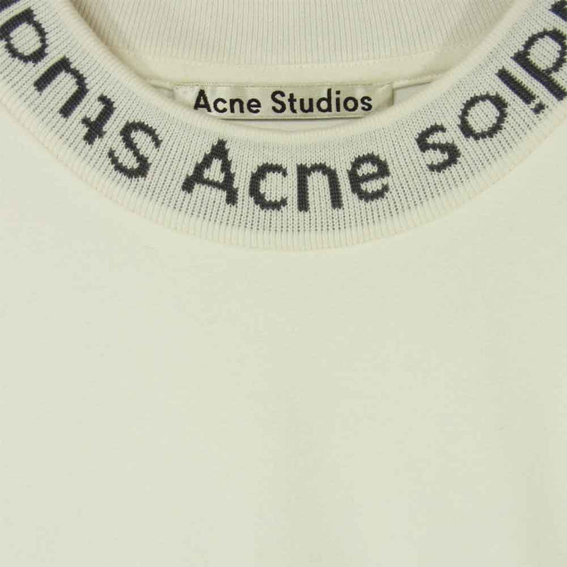 acne studios ネックロゴ　Tシャツ　ホワイト