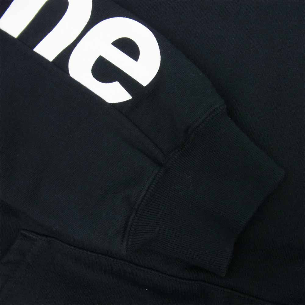 Supreme シュプリーム 18SS Sideline Hooded Sweatshirt 袖ロゴ パーカー プルオーバー ブラック系 M【美品】【中古】
