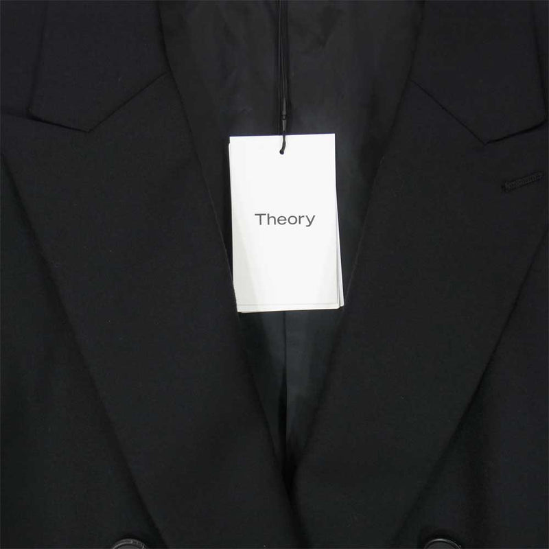 theory セオリー 02-7404005-050-040 ダブル テーラードジャケット スーツ ジャケット ブラック系  40【新古品】【未使用】【中古】
