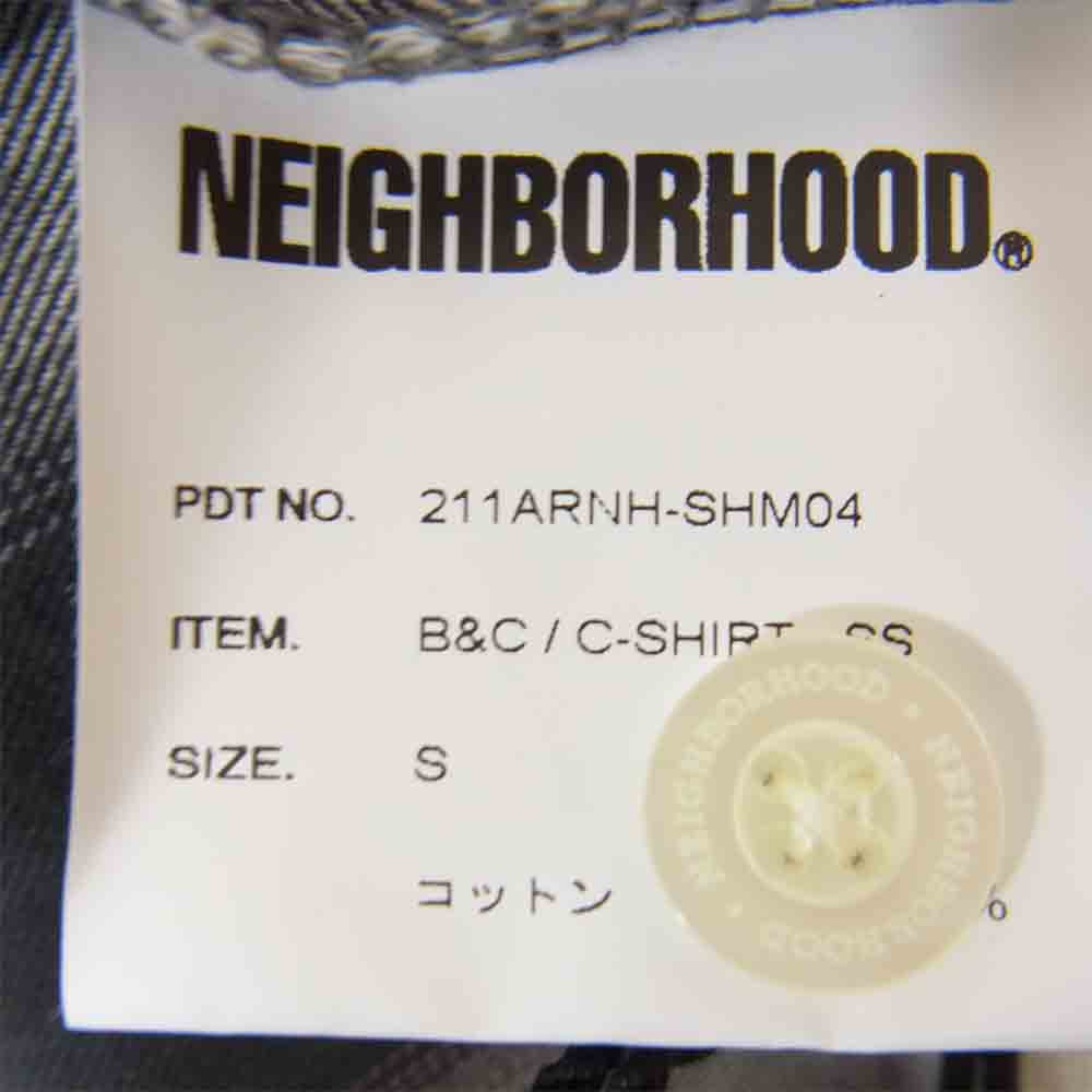 NEIGHBORHOOD ネイバーフッド 211arnh-shm04 B&C / C-SHIRT . SS オンブレチェック BLACK ブラック系 S【極上美品】【中古】