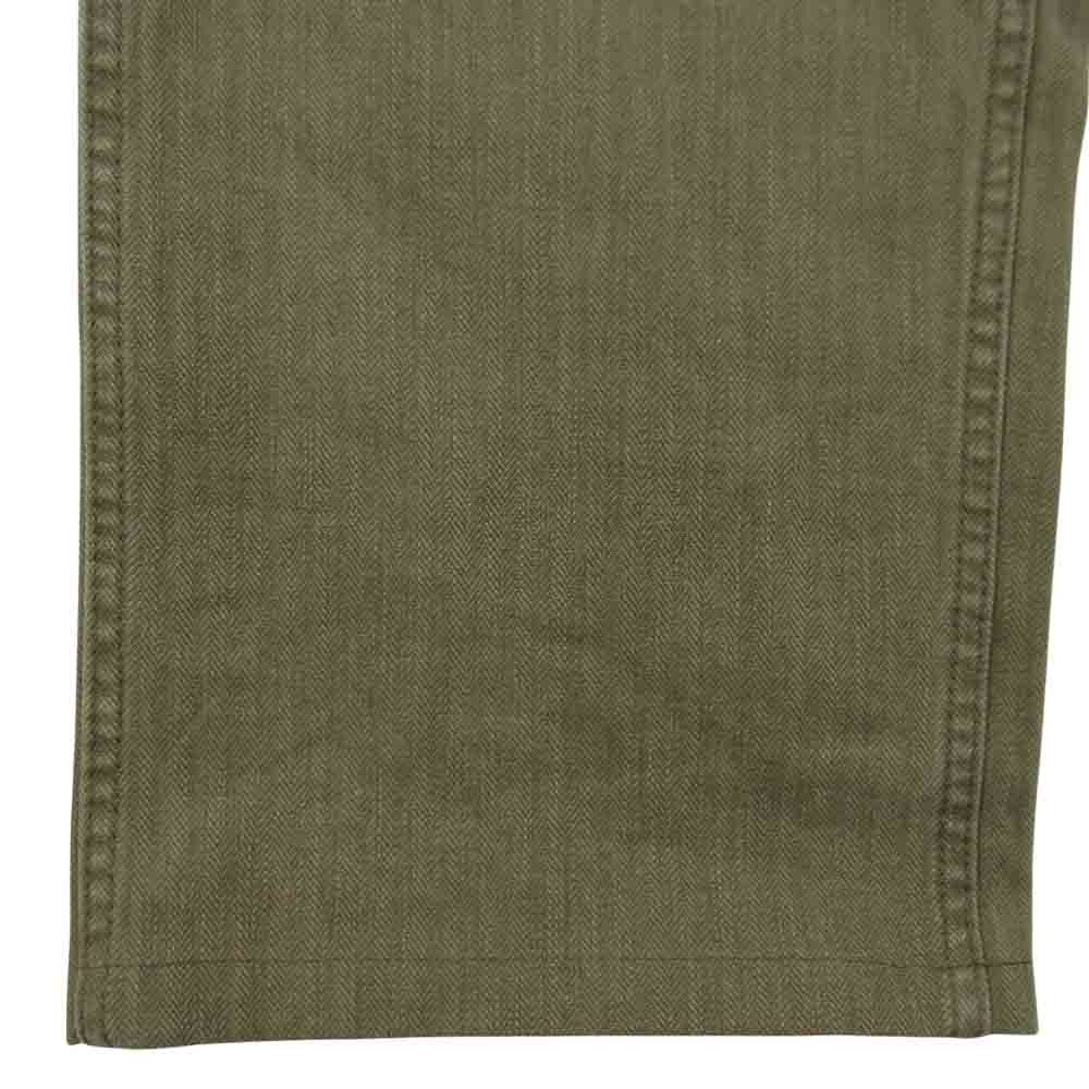 TENDERLOIN テンダーロイン T-HB PNT ヴィンテージ加工 ヘリンボーン ベイカー ミリタリー カーキ系 XS【美品】【中古】