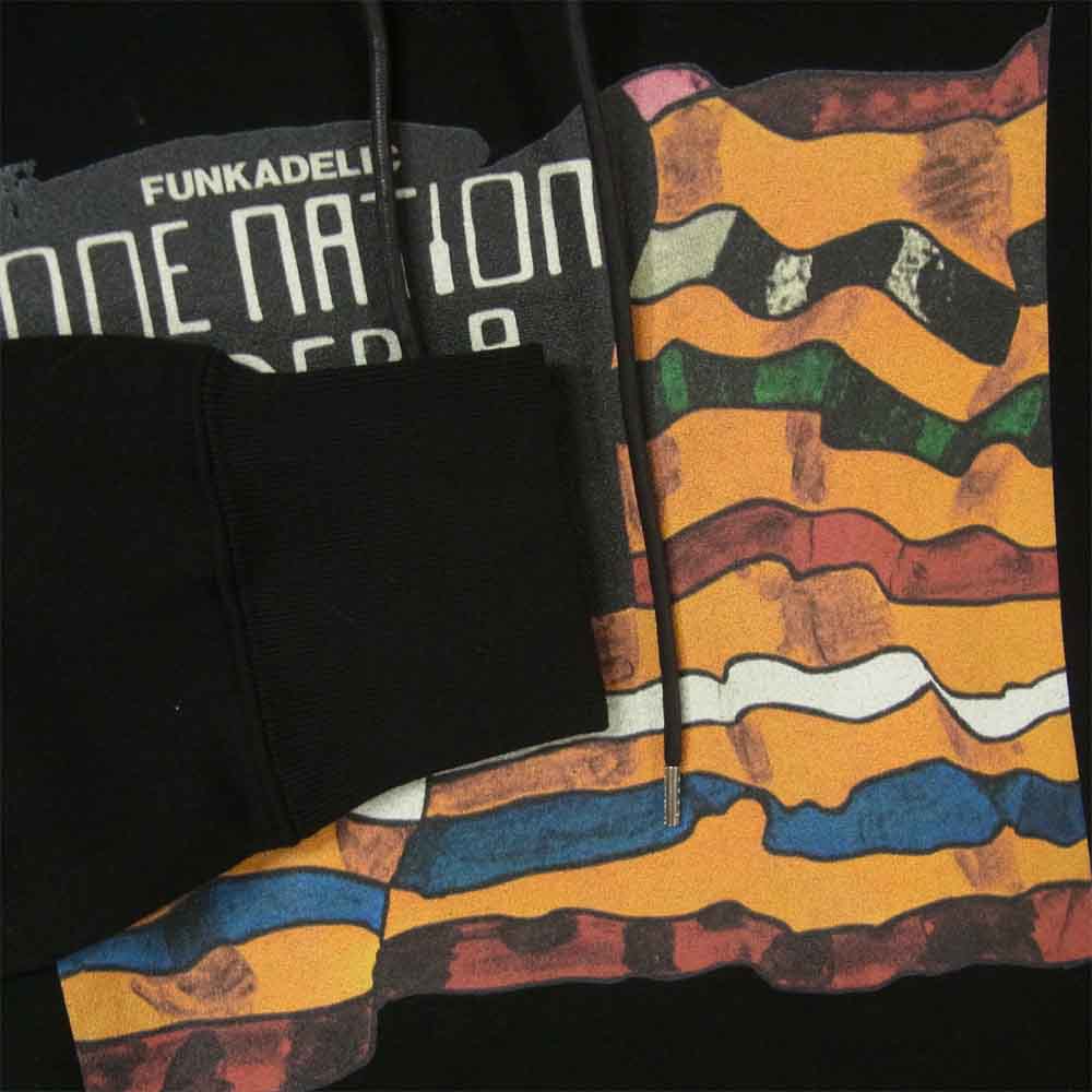 Sacai サカイ 20SS 20-0103S FUNKADELIC Hoodie プリント フーディー パーカー ブラック系 2【新古品】【未使用】【中古】