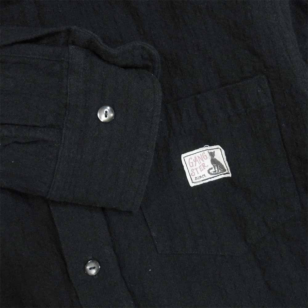 GANGSTERVILLE ギャングスタービル GSV-18-AW-38 KISS ME L/S SHIRTS ワイドカラー シャツ ブラック系 M【中古】