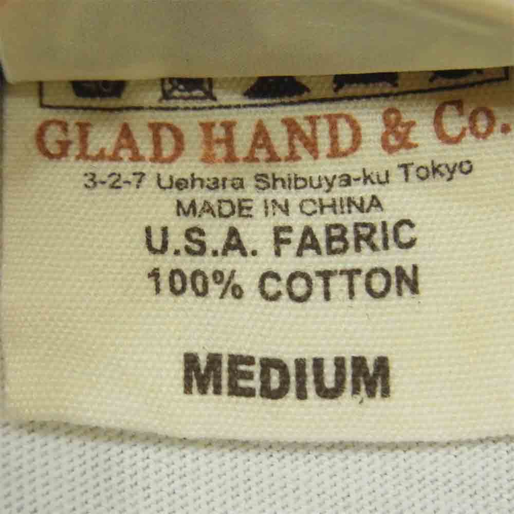 WEIRDO ウィアード WRD-19-MS-01 BIG DADDY S/S V NECK T-SHIRTS ビッグ ダディ プリント 半袖 Tシャツ ホワイト系 M【新古品】【未使用】【中古】