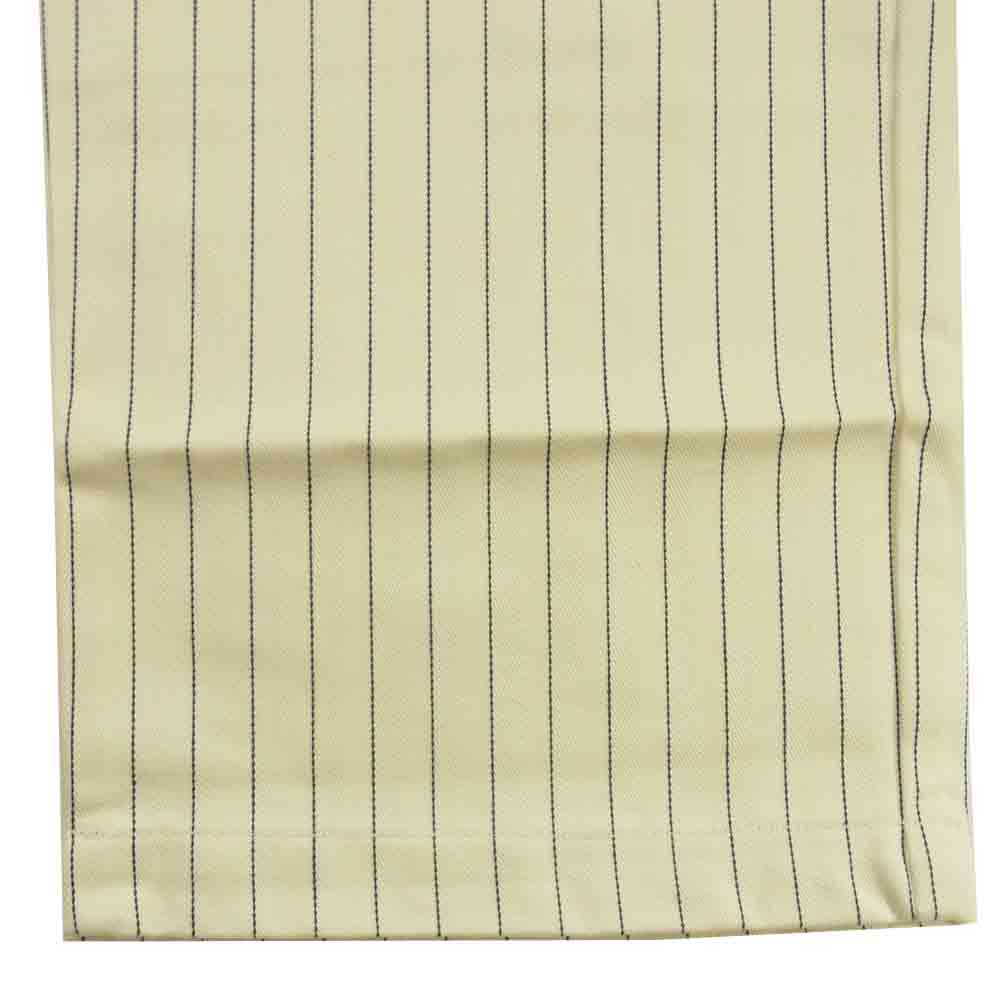 ブルオリジナル BSMG-17AW-07 ストライプ ワーク パンツ コットン アイボリー系 M【新古品】【未使用】【中古】