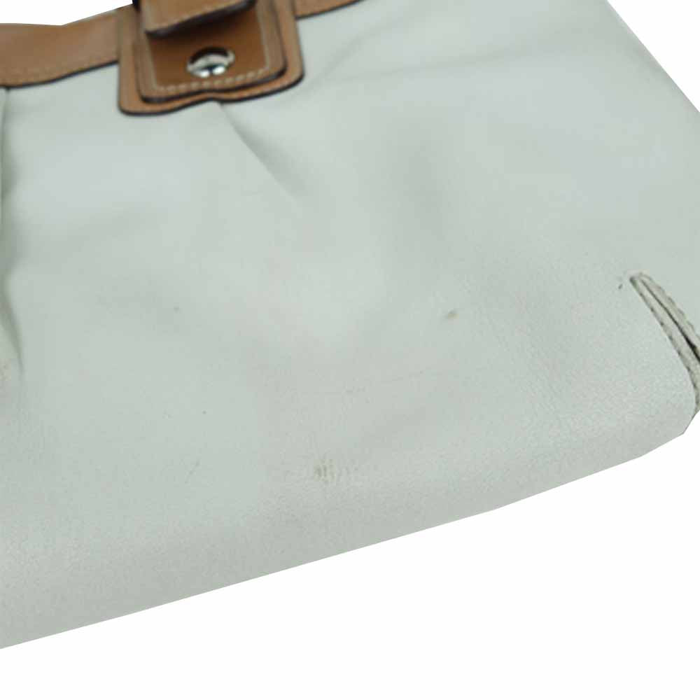 COACH コーチ F13732 レザー トート バッグ ホワイト系【中古】