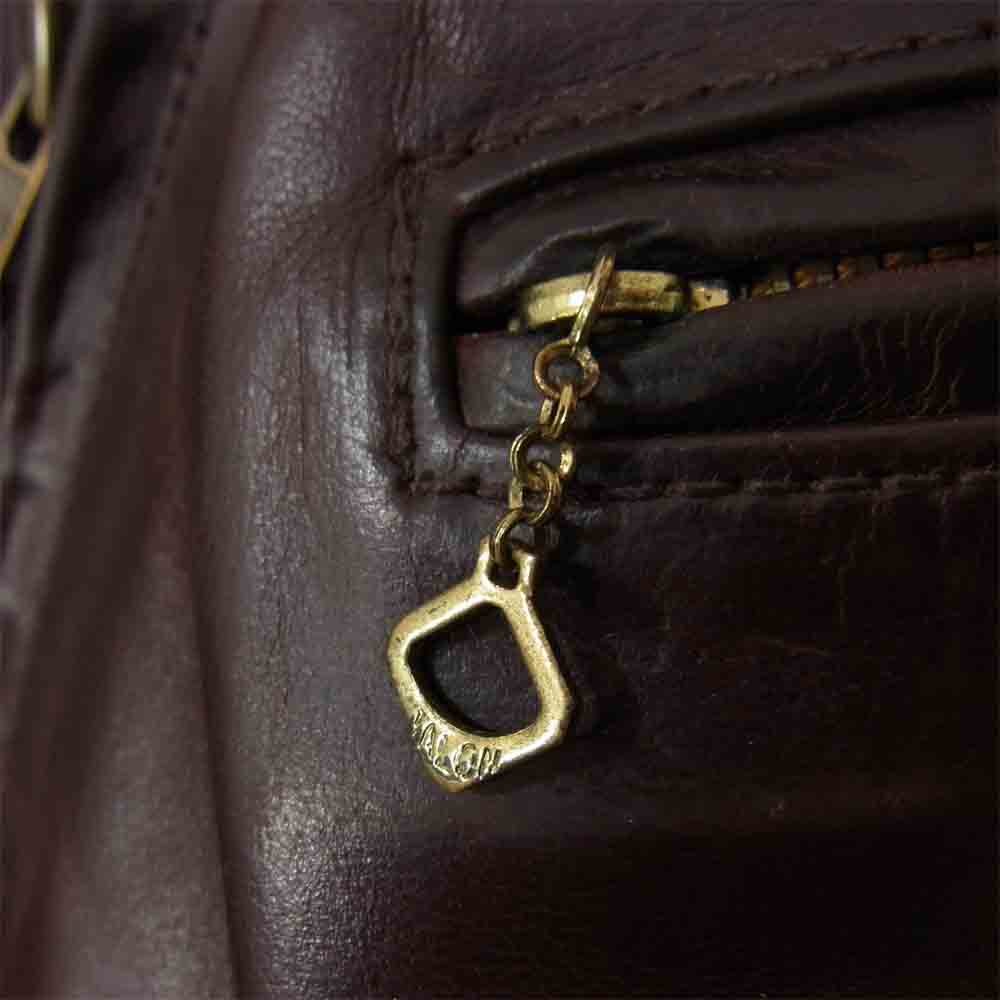 AERO LEATHER エアロレザー Made in Scotland HALF BELT HORSEHID ホースハイド レザー ハーフベルト レザー ジャケット ブラウン系 S【中古】