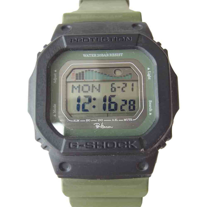 G-SHOCK ジーショック GLX-5600 × ロンハーマン Ron Herman クォーツ デジタル 腕時計 カーキ系×ブラック系【中古】
