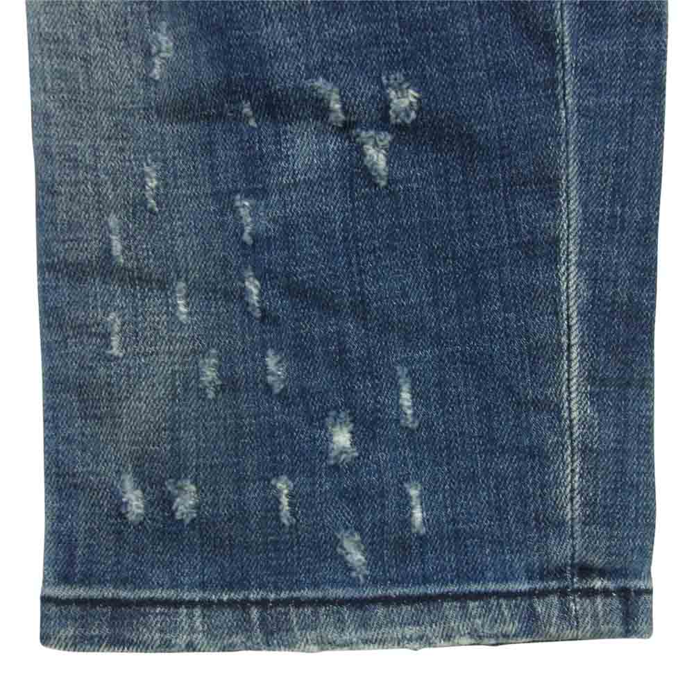 ピーエムディーエス BARRET クラッシュ リペア加工 デニム パンツ インディゴブルー系 30【極上美品】【中古】