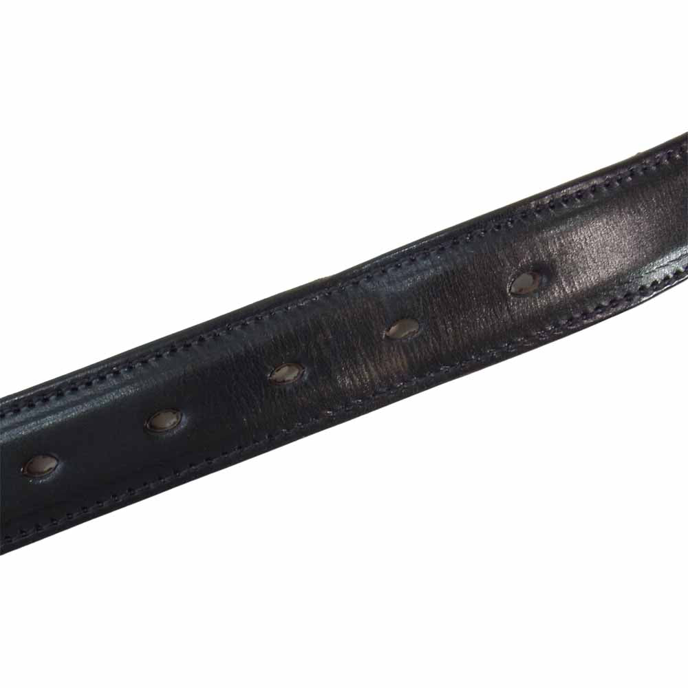マクロスティ スコットランド製 レザー ベルト 黒 ブラック系 29【中古】