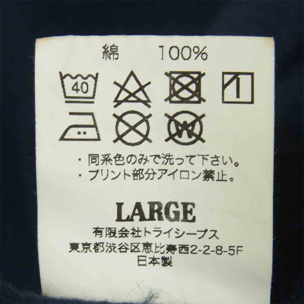 STANDARD CALIFORNIA スタンダードカリフォルニア CAL プリント 半袖 Tシャツ コットン 日本製 ネイビー系 L【中古】