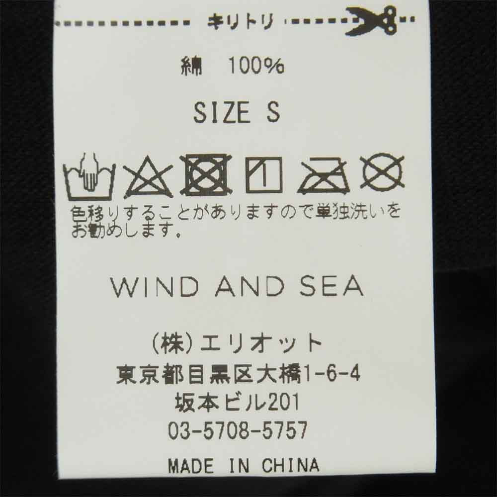 WIND AND SEA ウィンダンシー WDS-21S-TPS-06 juicy-fresh T-SHIRT フルーツ 刺繍 半袖 Tシャツ ブラック系 S【新古品】【未使用】【中古】