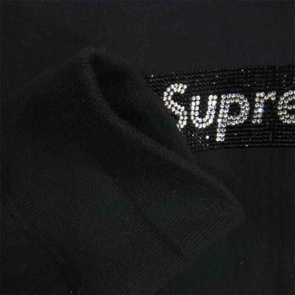 Supreme シュプリーム 19SS Swarovski スワロフスキー Box Logo Hooded Sweatshirt Hoodie ボックスロゴ パーカー ブラック系 L【中古】