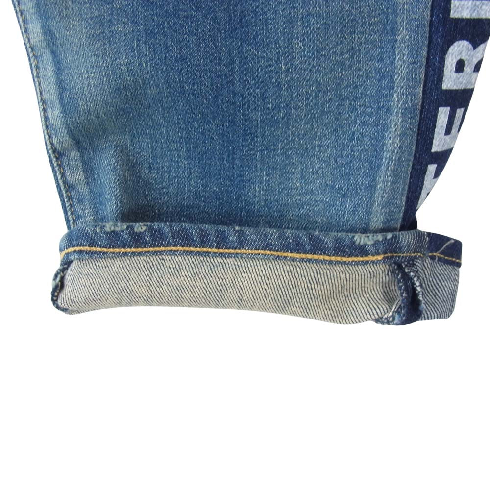 HYSTERIC GLAMOUR ヒステリックグラマー 21ss 02211AP16 HGロゴ スリムデニム パンツ インディゴブルー系 32【新古品】【未使用】【中古】