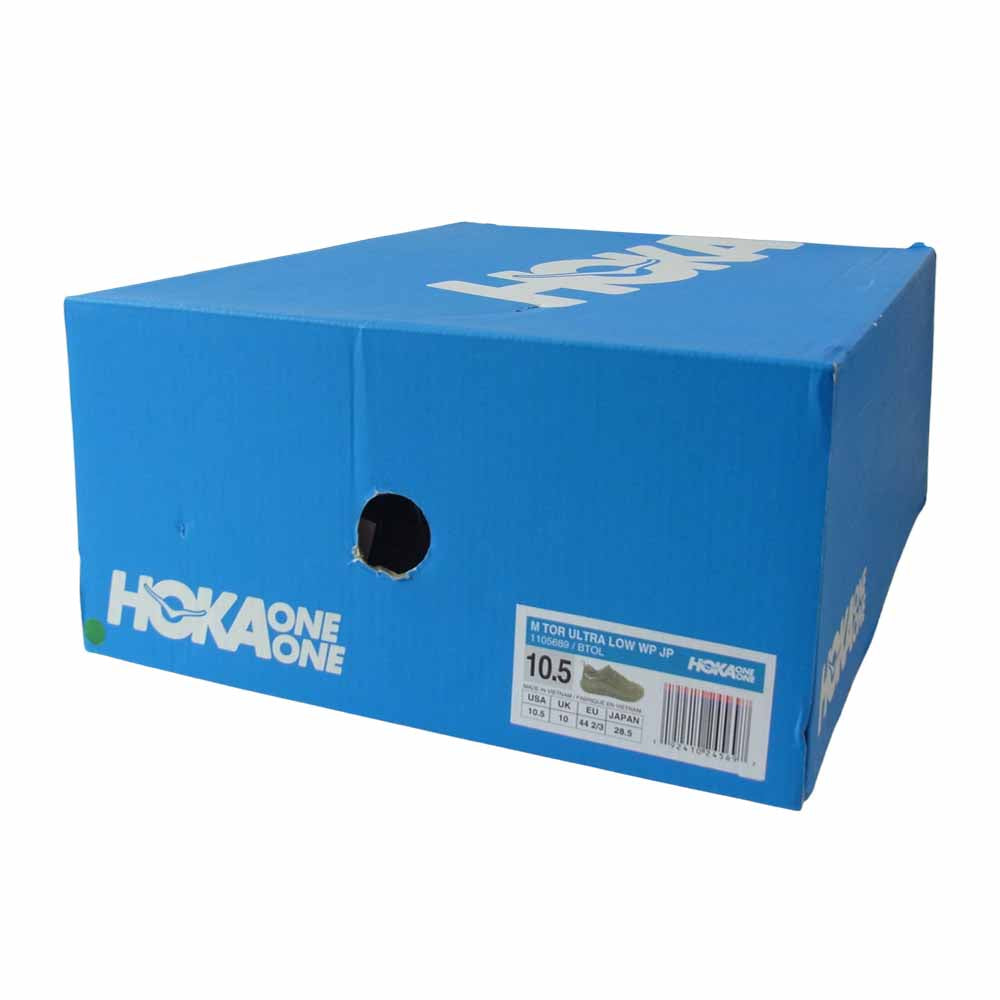 HOKA ONE ONE ホカ オネオネ 1105689 M TOR ULTRA LOW WP JP トゥ ウルトラ ロー ウォータープルーフ スニーカー カーキ系 28.5【新古品】【未使用】【中古】