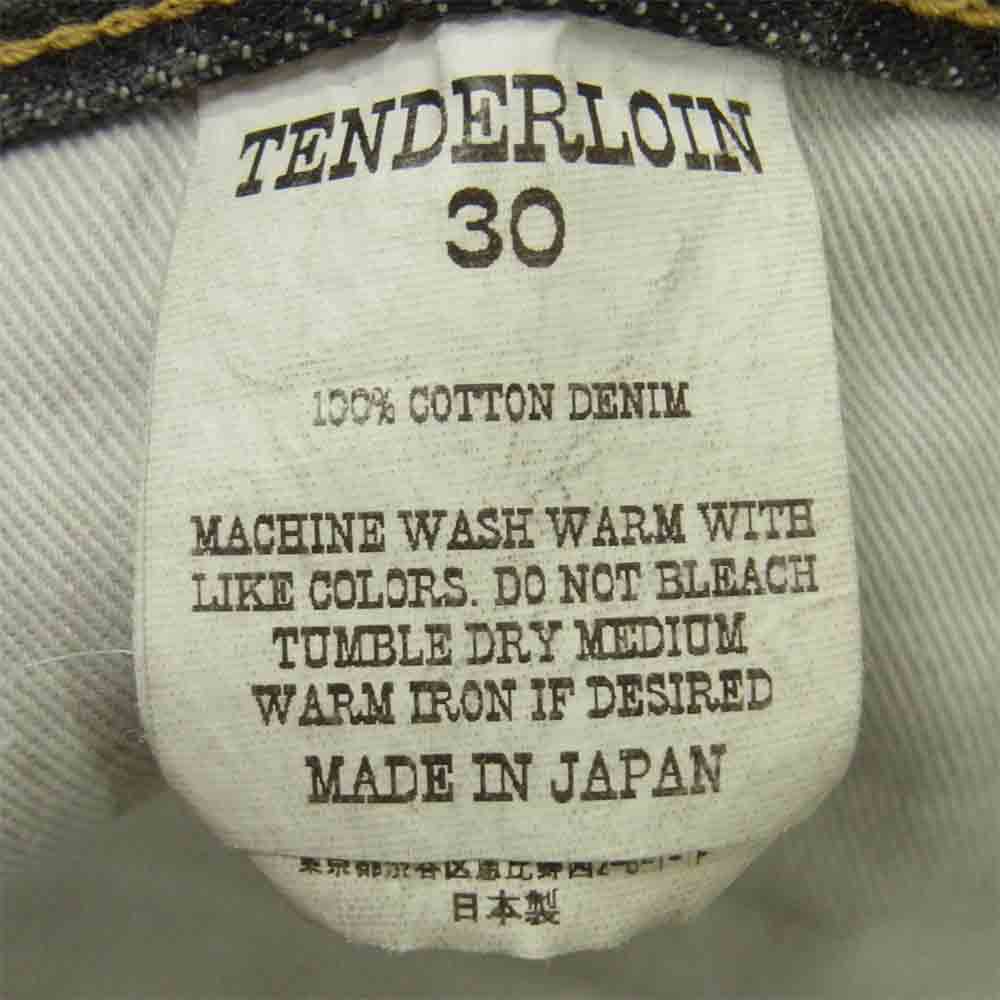 TENDERLOIN テンダーロイン XXX DENIM PNT WASH ブラック デニム パンツ コットン 日本製 ブラック系 30【中古】