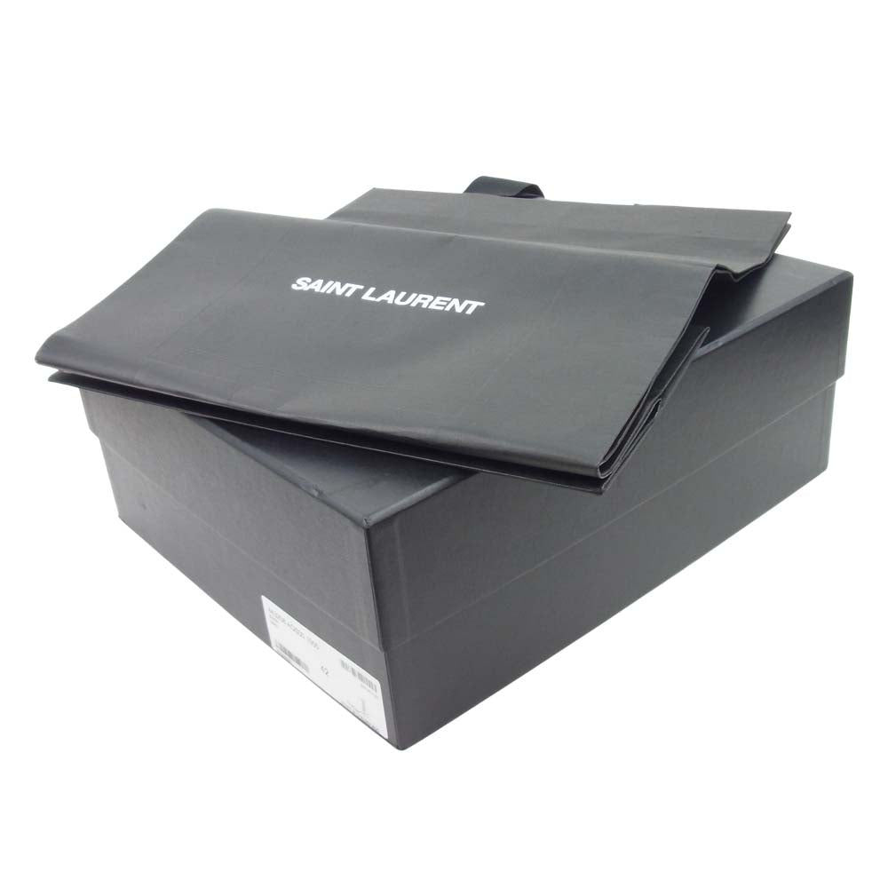 SAINT LAURENT サンローラン 443208 ワイアット チェルシー サイドゴア ブーツ ブラック系 42【中古】
