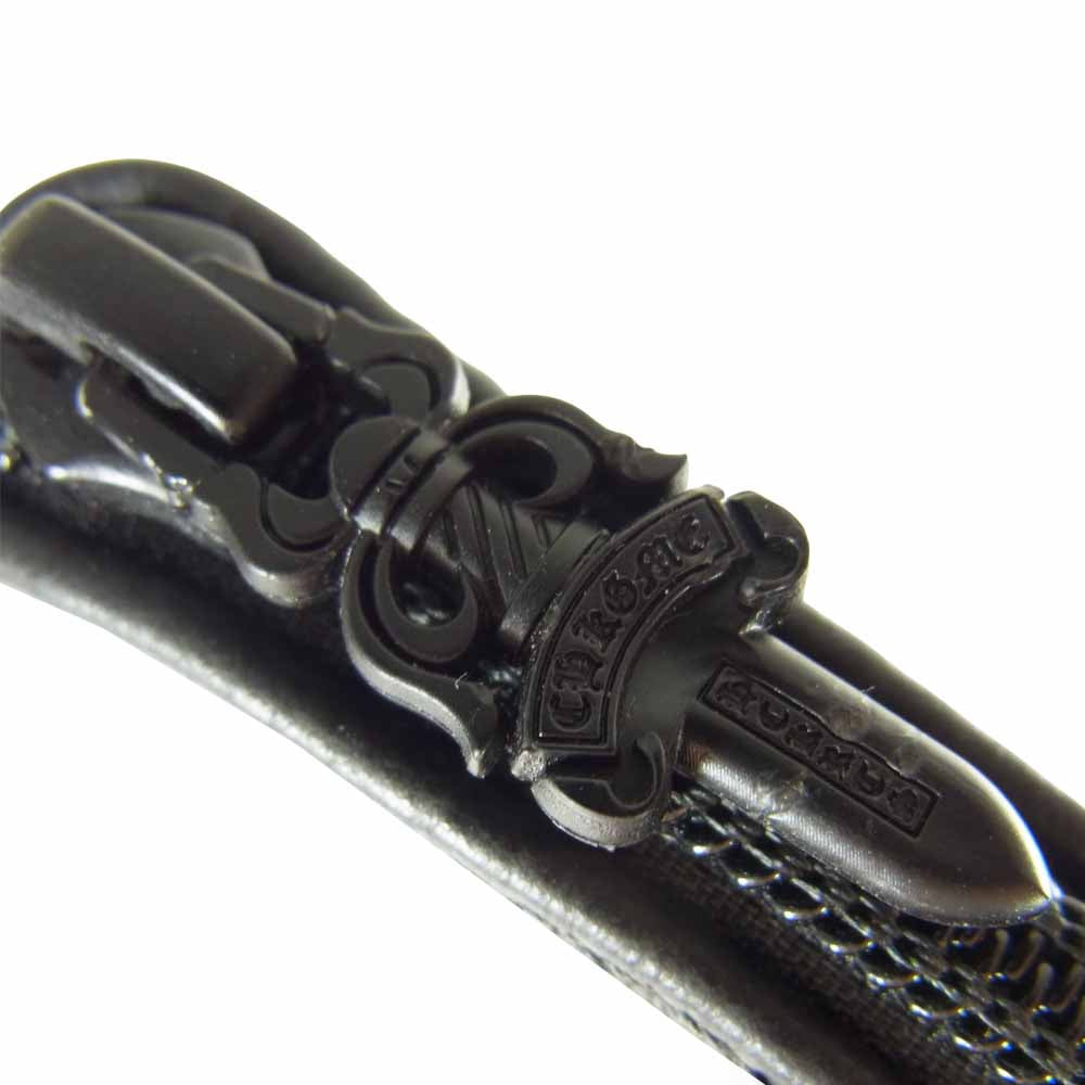 CHROME HEARTS クロムハーツ(原本無) EYEWEAR CASE 3 CHプラスパッチレザー アイウェア メガネ 眼鏡 ケース ブラック系【中古】