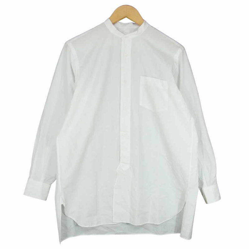 COMOLI コモリ バンドカラーシャツ ホワイト ホワイト系【中古】