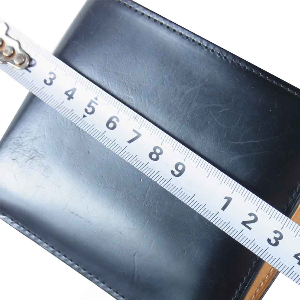 COCOMEISTER ココマイスター オークバーク バットクーム 二つ折り 財布 ウォレット ブラック系【中古】